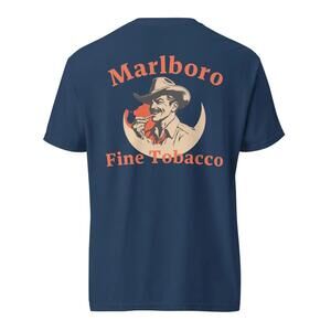Marlboro Cowboy Graphic Tee Retro Western Style Shirt